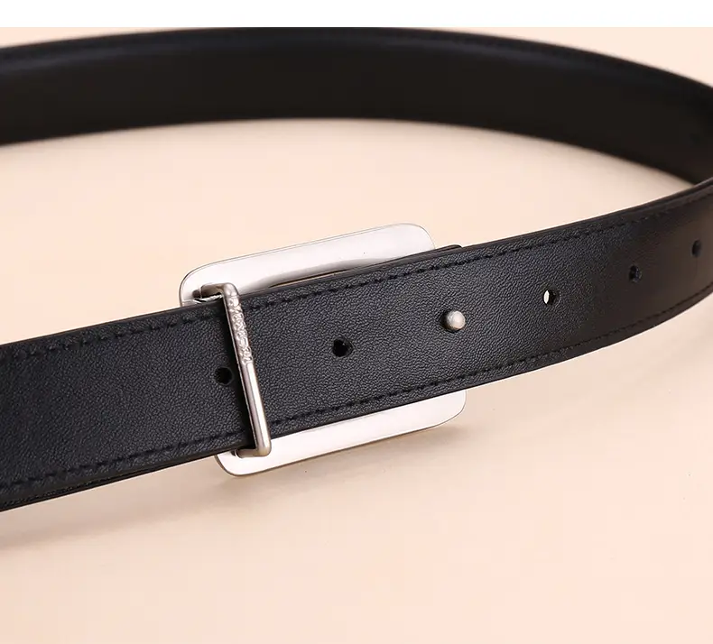 Women's Leather Belt Matte Brown 3.0cm — feature 16