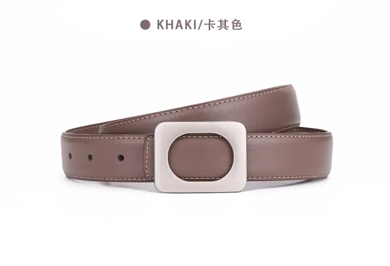 Women's Leather Belt Matte Brown 3.0cm — feature 20
