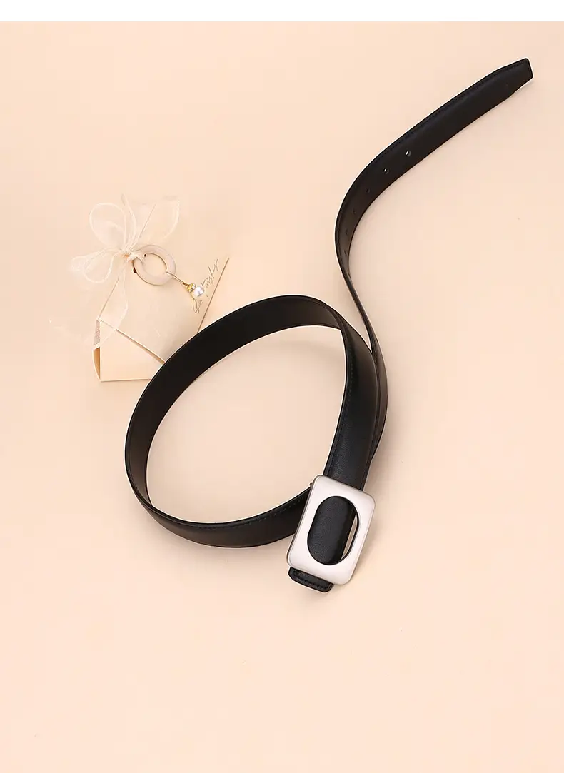 Women's Leather Belt Matte Brown 3.0cm — feature 23