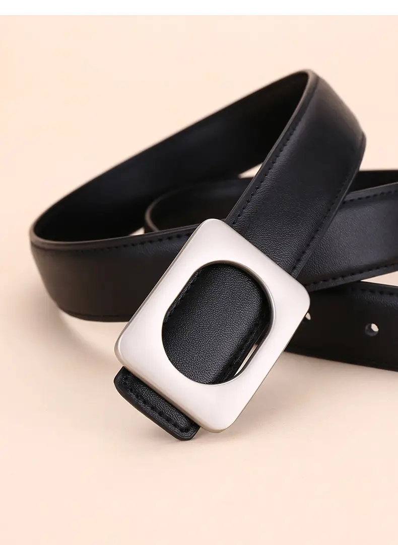 Women's Leather Belt Matte Brown 3.0cm — feature 26