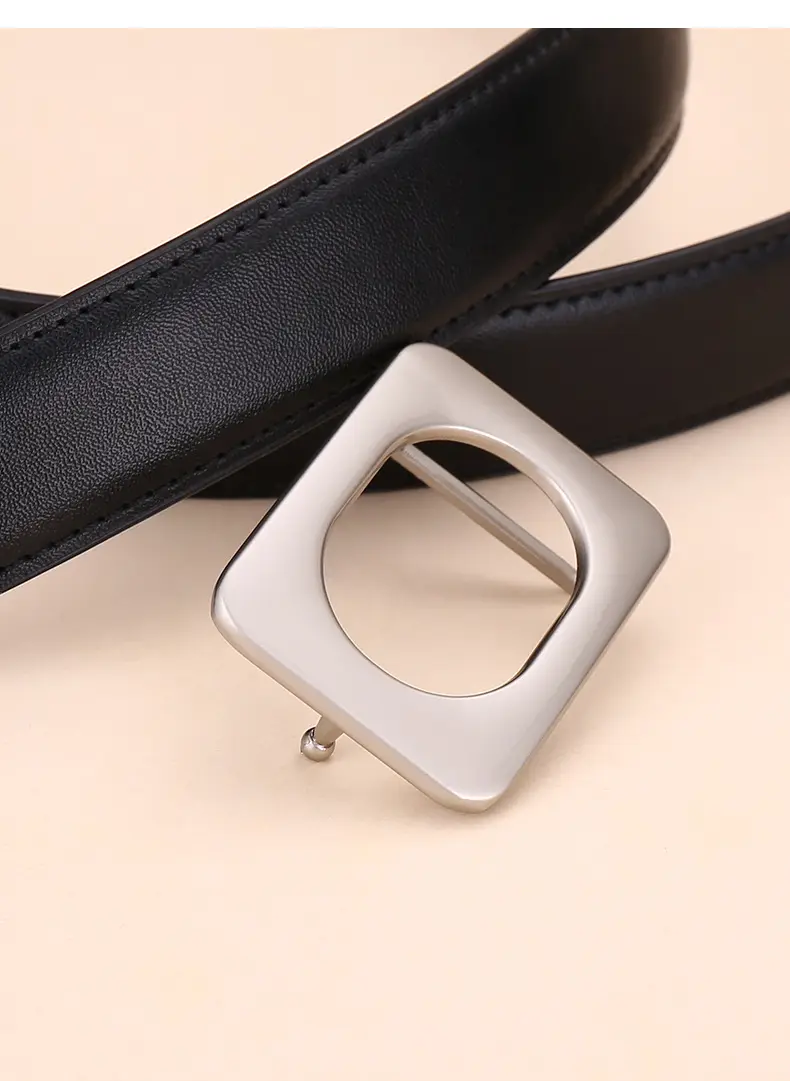 Women's Leather Belt Matte Brown 3.0cm — feature 27