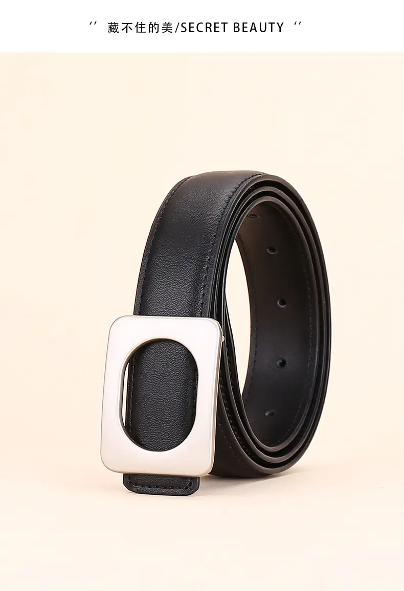 Women's Leather Belt Matte Brown 3.0cm — feature 4