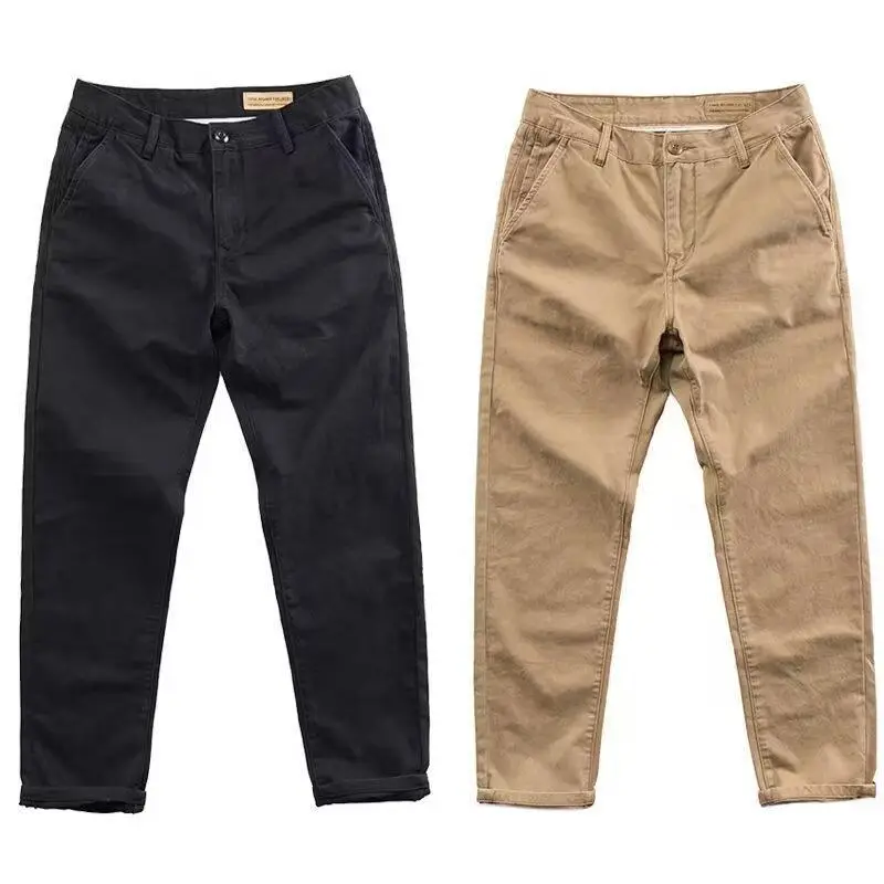 Men Business Casual Pants Dark Blue Grey Four Seasons - Image 6