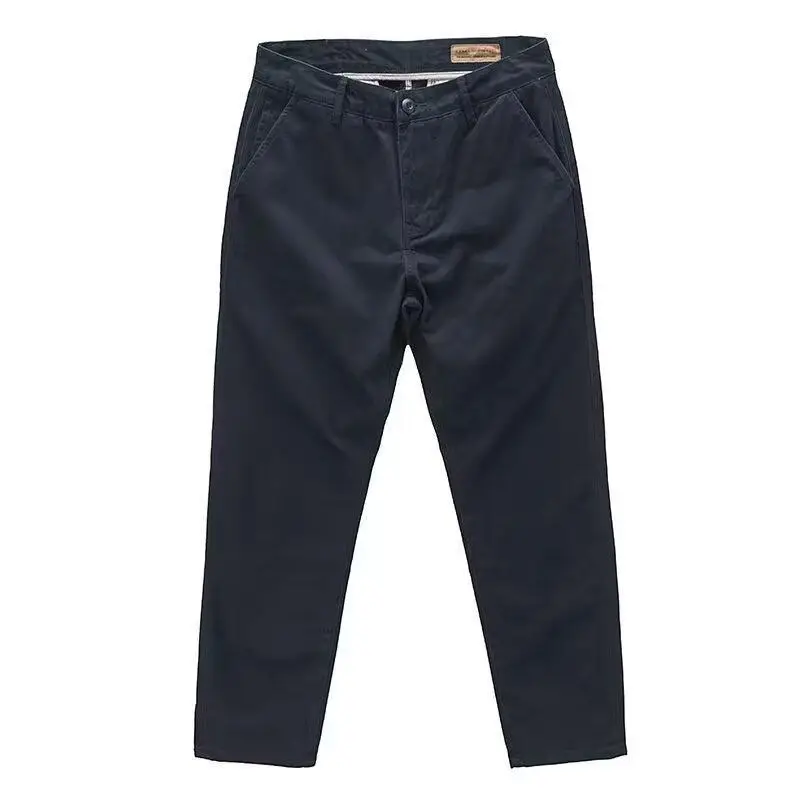 Men Business Casual Pants Dark Blue Grey Four Seasons — feature 6