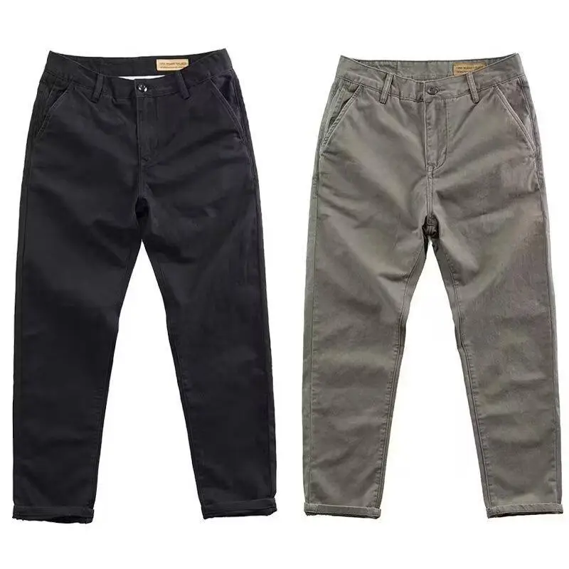 Men Business Casual Pants Dark Blue Grey Four Seasons — feature 7