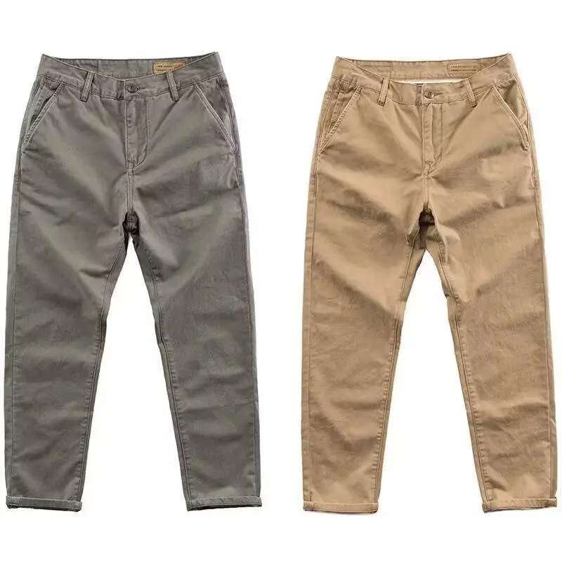 Men Business Casual Pants Dark Blue Grey Four Seasons — feature 9