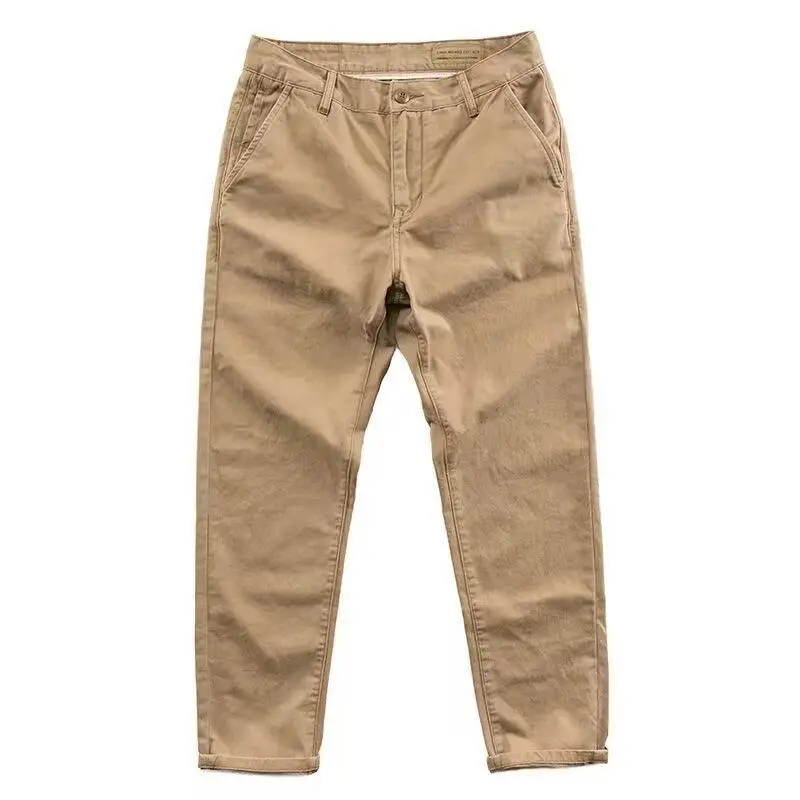 Men Business Casual Pants Dark Blue Grey Four Seasons - Image 3