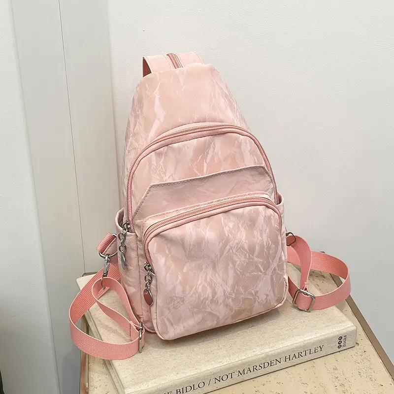 Silver Korean Style Multi-Pocket Backpack for Women - Image 11