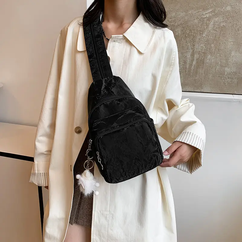 Silver Korean Style Multi-Pocket Backpack for Women - Image 12