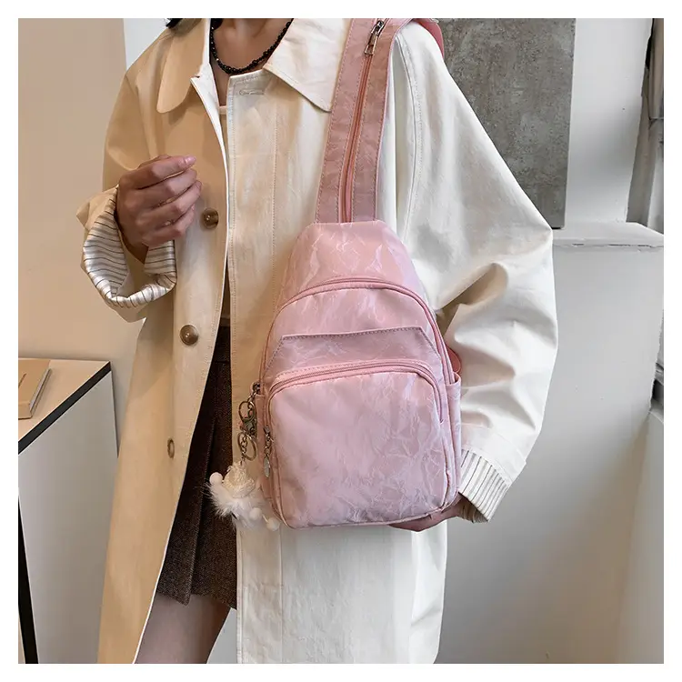 Silver Korean Style Multi-Pocket Backpack for Women — feature 10