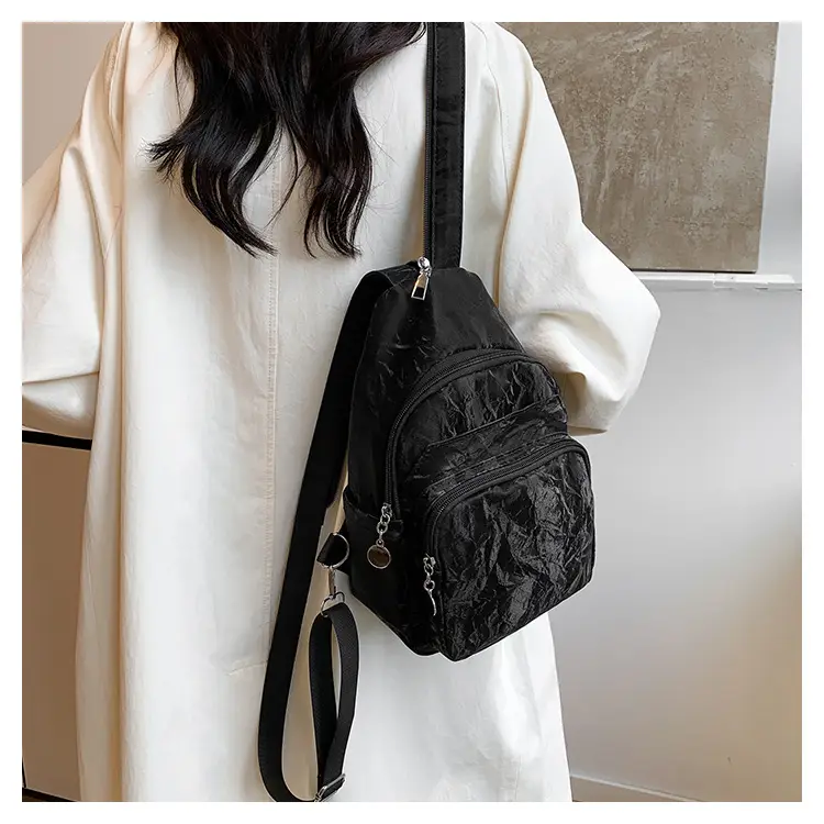 Silver Korean Style Multi-Pocket Backpack for Women — feature 13