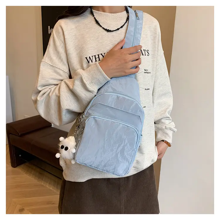 Silver Korean Style Multi-Pocket Backpack for Women — feature 14