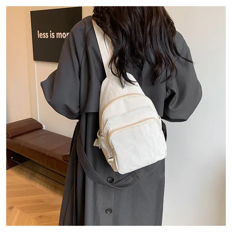 Silver Korean Style Multi-Pocket Backpack for Women — feature 17