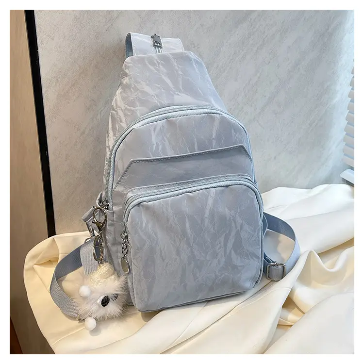 Silver Korean Style Multi-Pocket Backpack for Women — feature 25