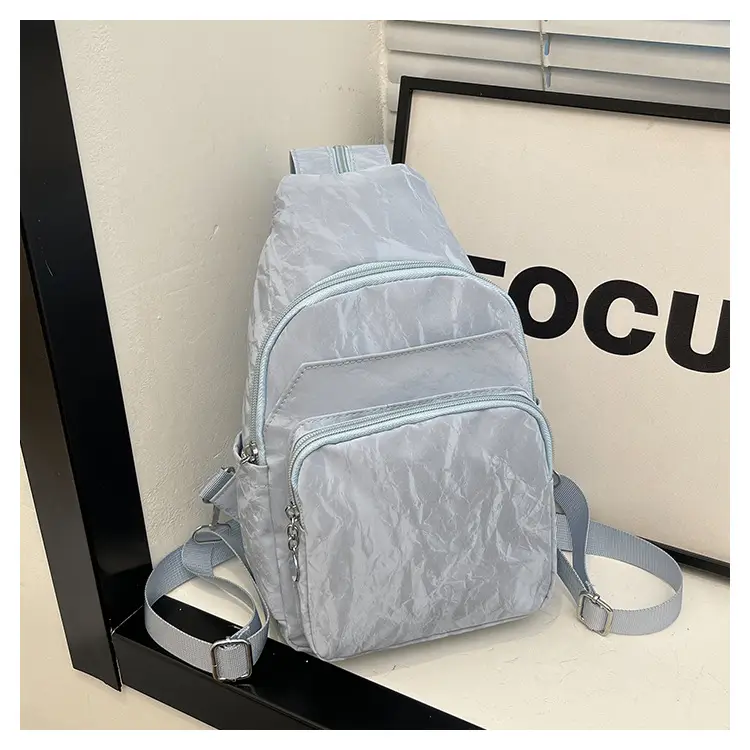 Silver Korean Style Multi-Pocket Backpack for Women — feature 29