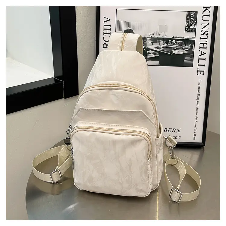 Silver Korean Style Multi-Pocket Backpack for Women — feature 31