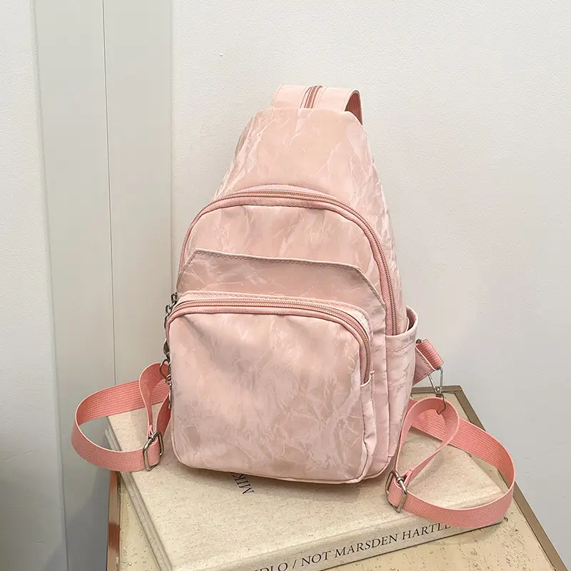 Silver Korean Style Multi-Pocket Backpack for Women - Image 10