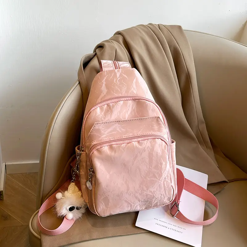 Silver Korean Style Multi-Pocket Backpack for Women - Image 5