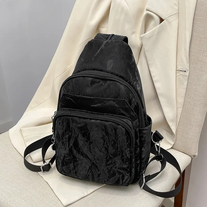 Silver Korean Style Multi-Pocket Backpack for Women - Image 6