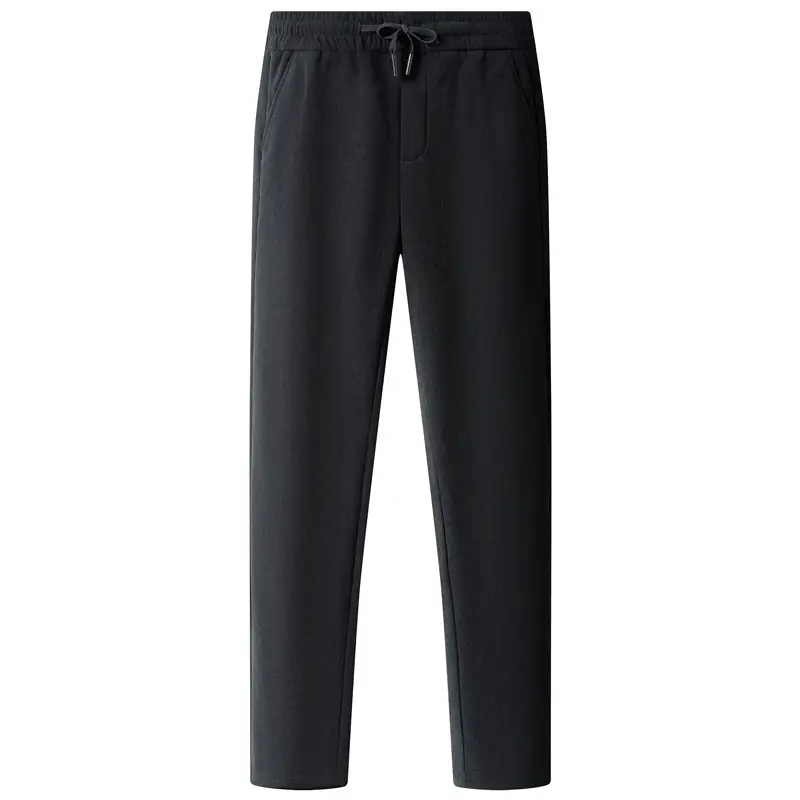 Men's Fleece Lined Casual Pants Dark Blue Winter Warm - Image 9
