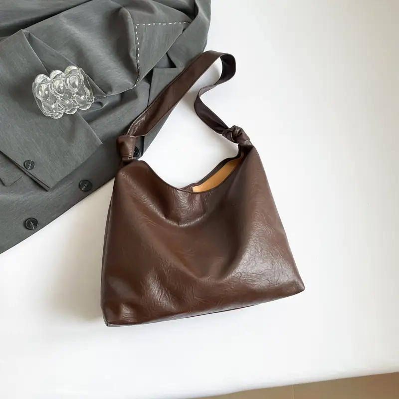 Women's Large Capacity Tan Shoulder Bag 2024 - Image 3