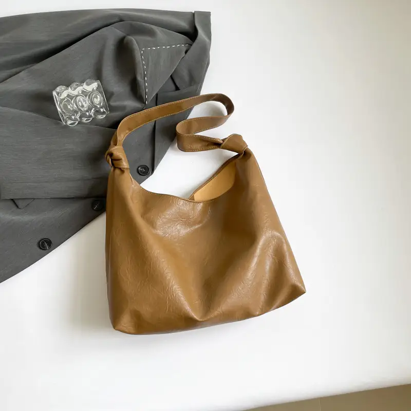 Women's Large Capacity Tan Shoulder Bag 2024 - Image 4
