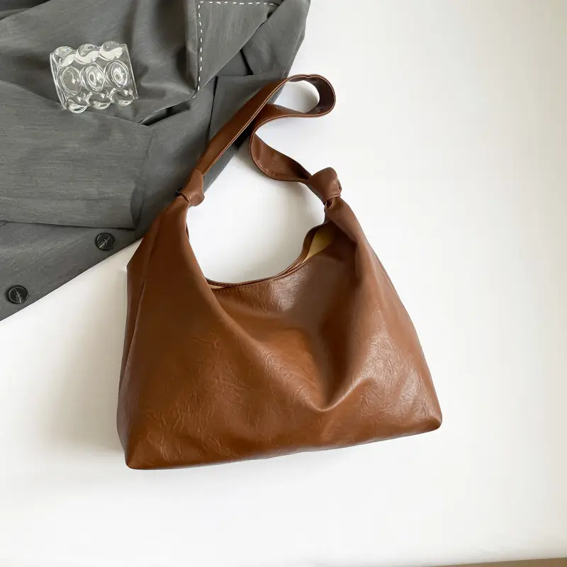 Women's Large Capacity Tan Shoulder Bag 2024 - Image 5
