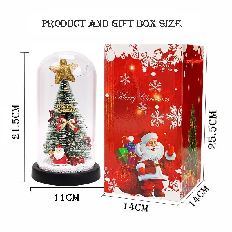 LED Christmas Tree Glass Decor with Glow Light - Image 8
