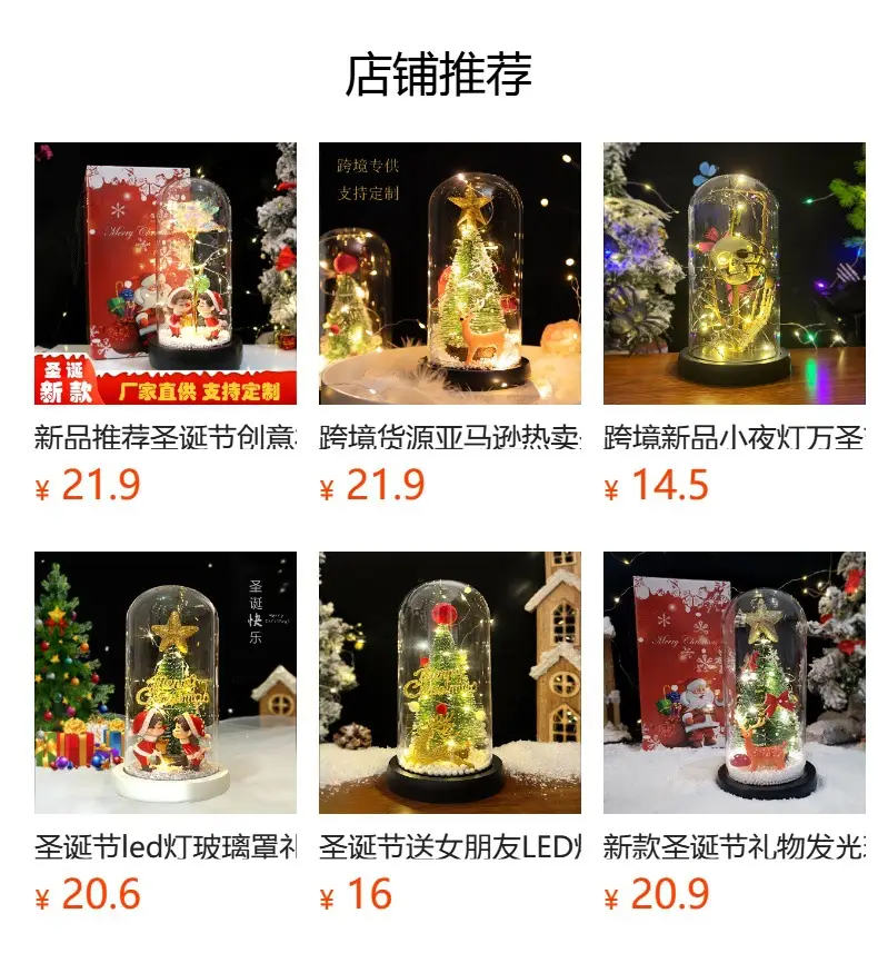 LED Christmas Tree Glass Decor with Glow Light — feature 14