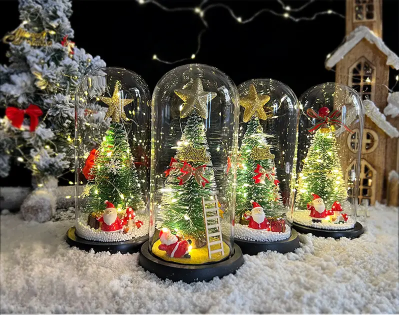 LED Christmas Tree Glass Decor with Glow Light — feature 3