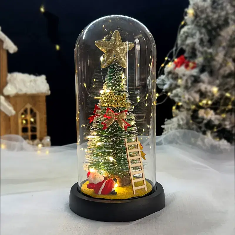 LED Christmas Tree Glass Decor with Glow Light - Image 4