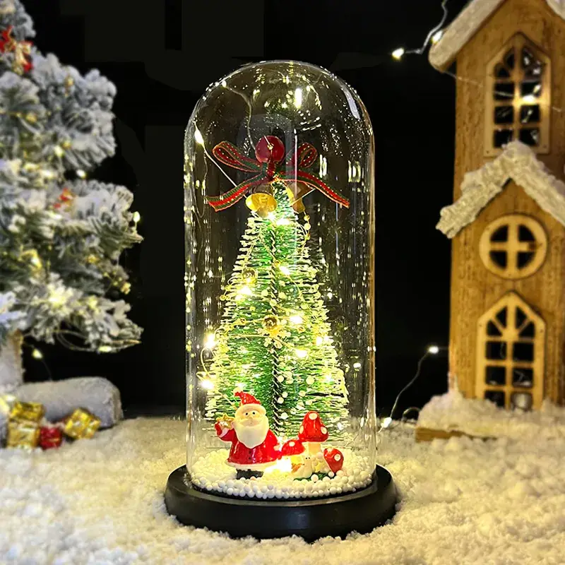 LED Christmas Tree Glass Decor with Glow Light - Image 5