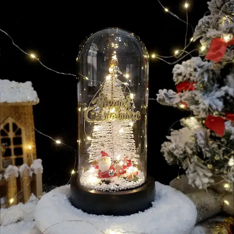 LED Christmas Tree Glass Decor with Glow Light - Image 6