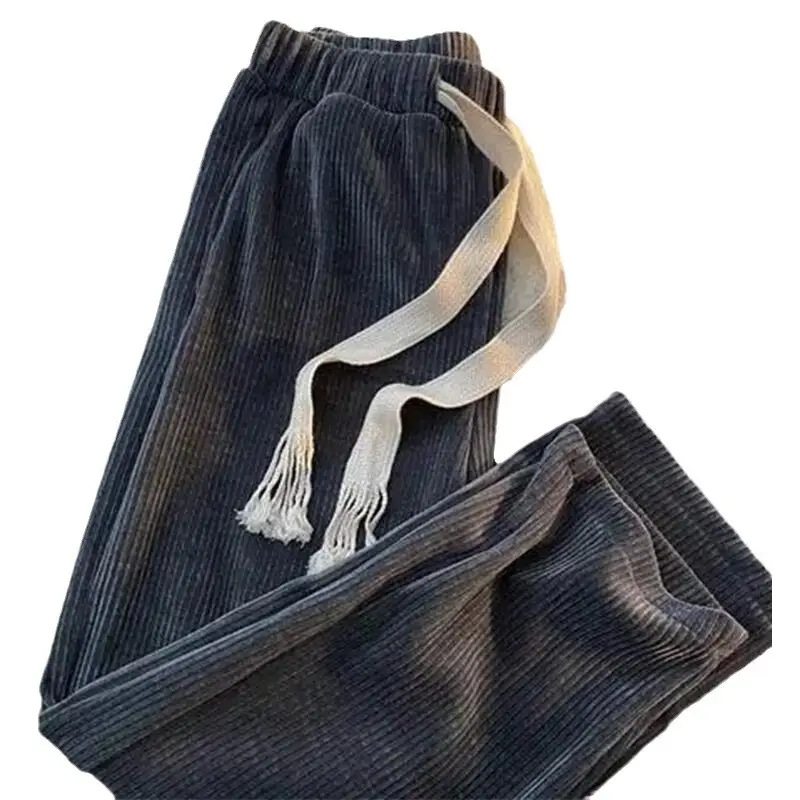 Men's Fleece Lined Wide Leg Pants Black - Image 11