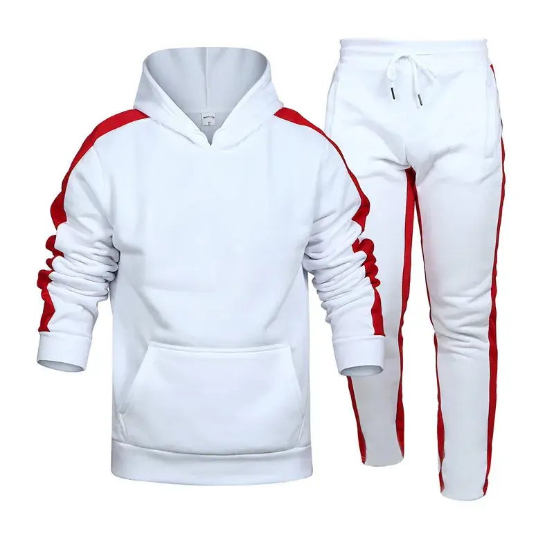 2024 men's foreign trade autumn and winter new men's suit fashion trend hooded sweater casual trousers suit - Image 5