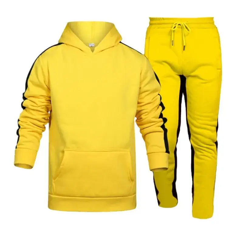 2024 men's foreign trade autumn and winter new men's suit fashion trend hooded sweater casual trousers suit - Image 6