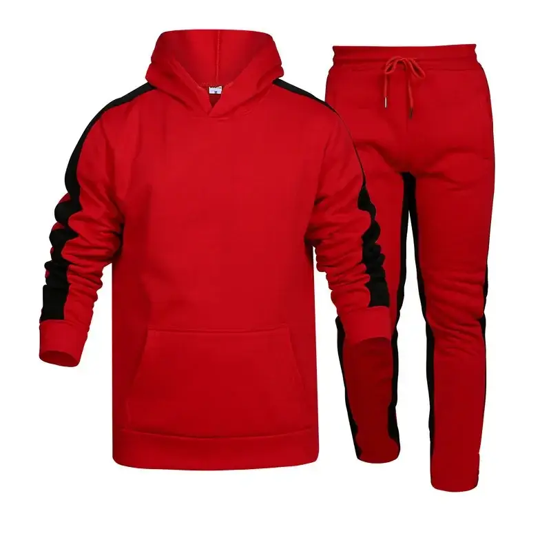 2024 men's foreign trade autumn and winter new men's suit fashion trend hooded sweater casual trousers suit — feature 6