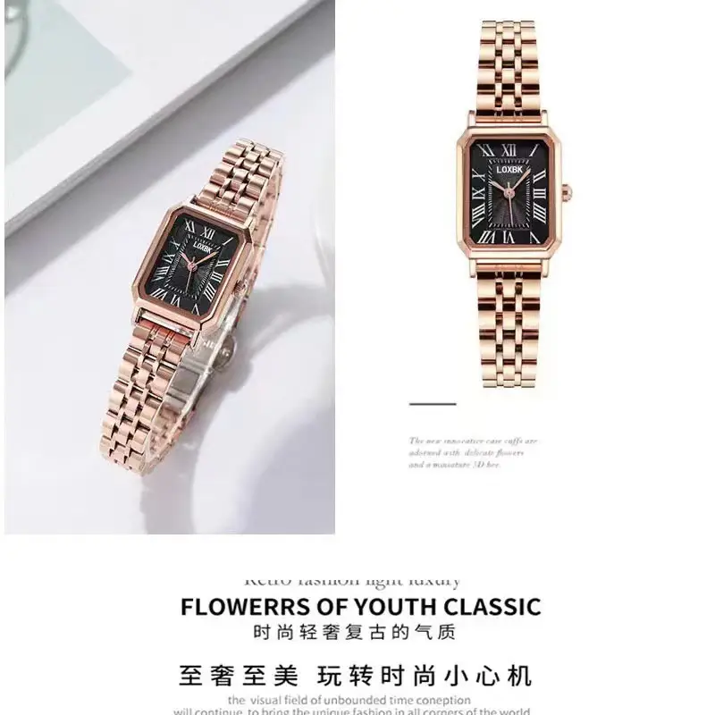Retro Square Roman Numeral Women's Watch — feature 9