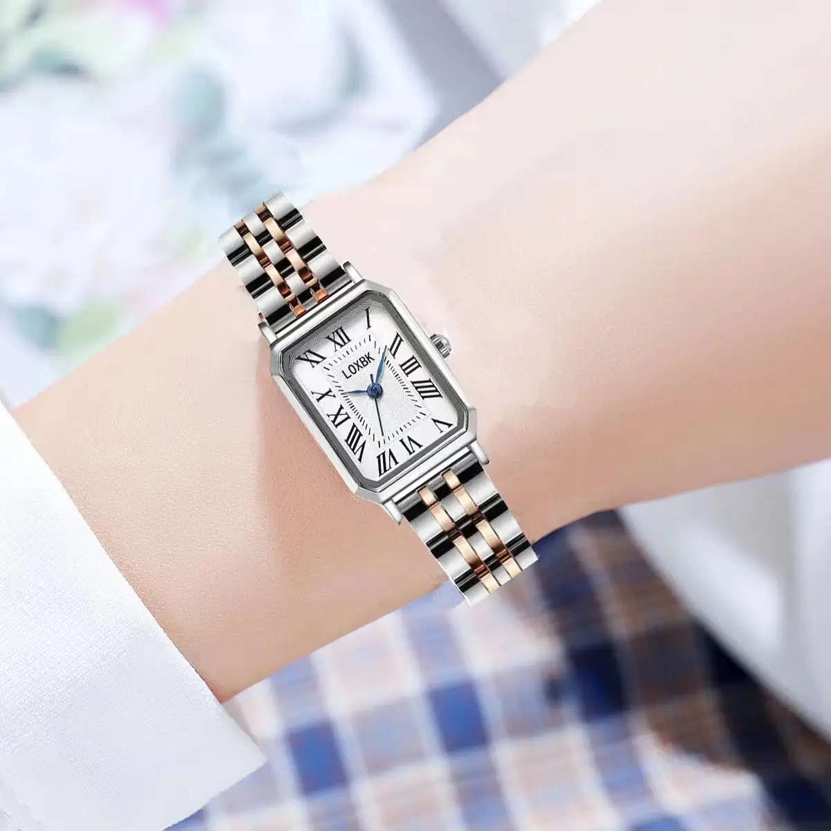 Retro Square Roman Numeral Women's Watch