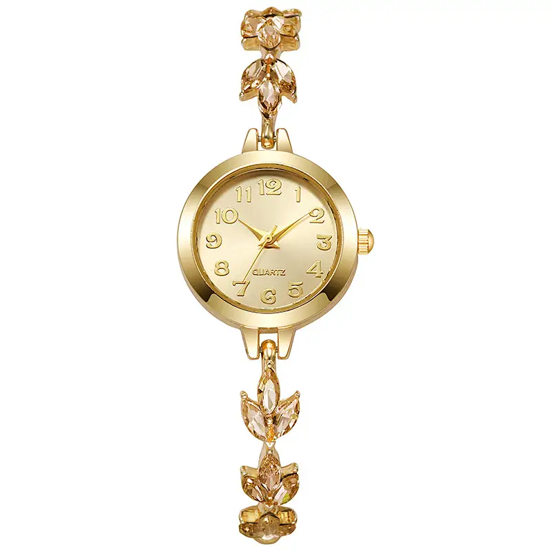 Fashion Elegant Watch Women's Trendy Simple Elegant Ins Style Clover Bracelet Women's Watch Diamond Watch Pull-out Bracelet