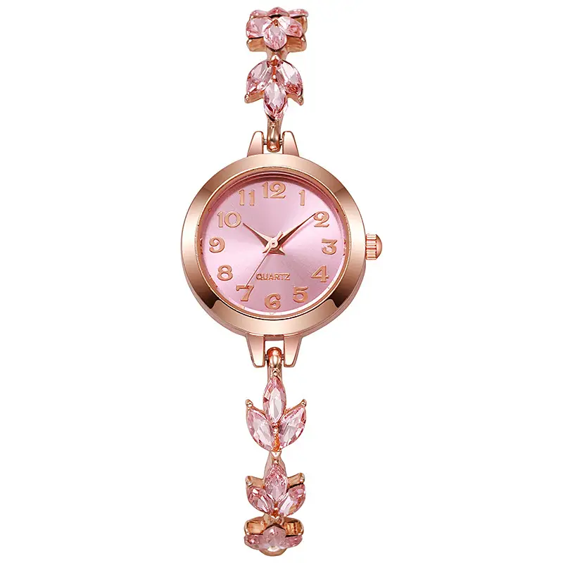 Fashion Elegant Watch Women's Trendy Simple Elegant Ins Style Clover Bracelet Women's Watch Diamond Watch Pull-out Bracelet