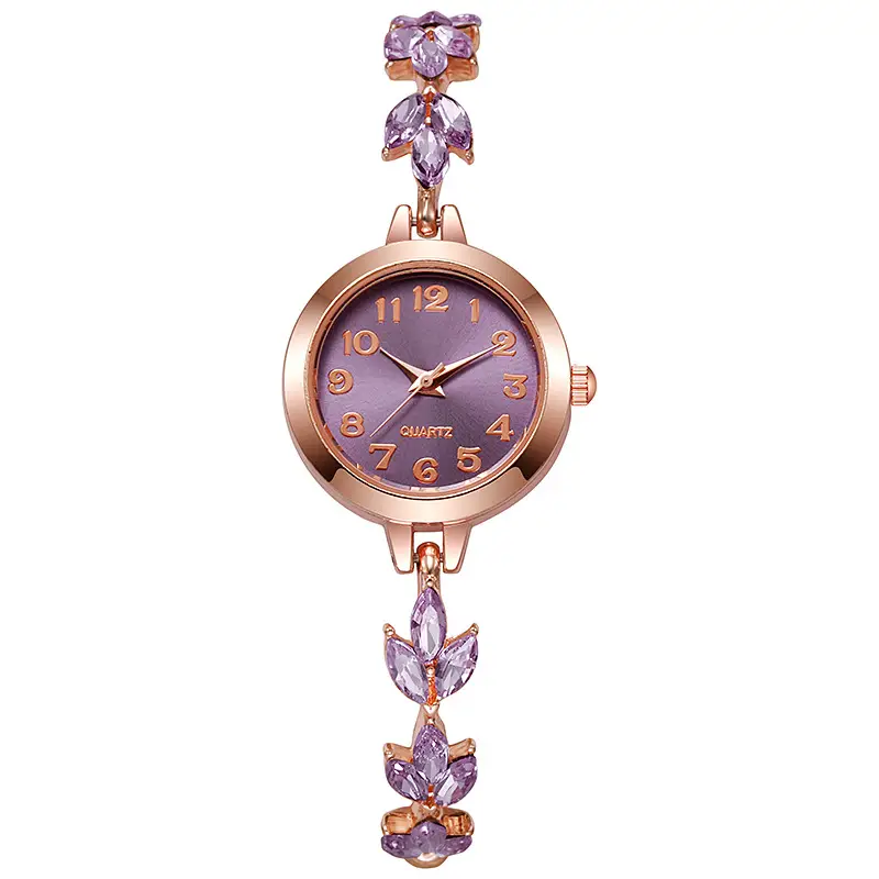 Fashion Elegant Watch Women's Trendy Simple Elegant Ins Style Clover Bracelet Women's Watch Diamond Watch Pull-out Bracelet