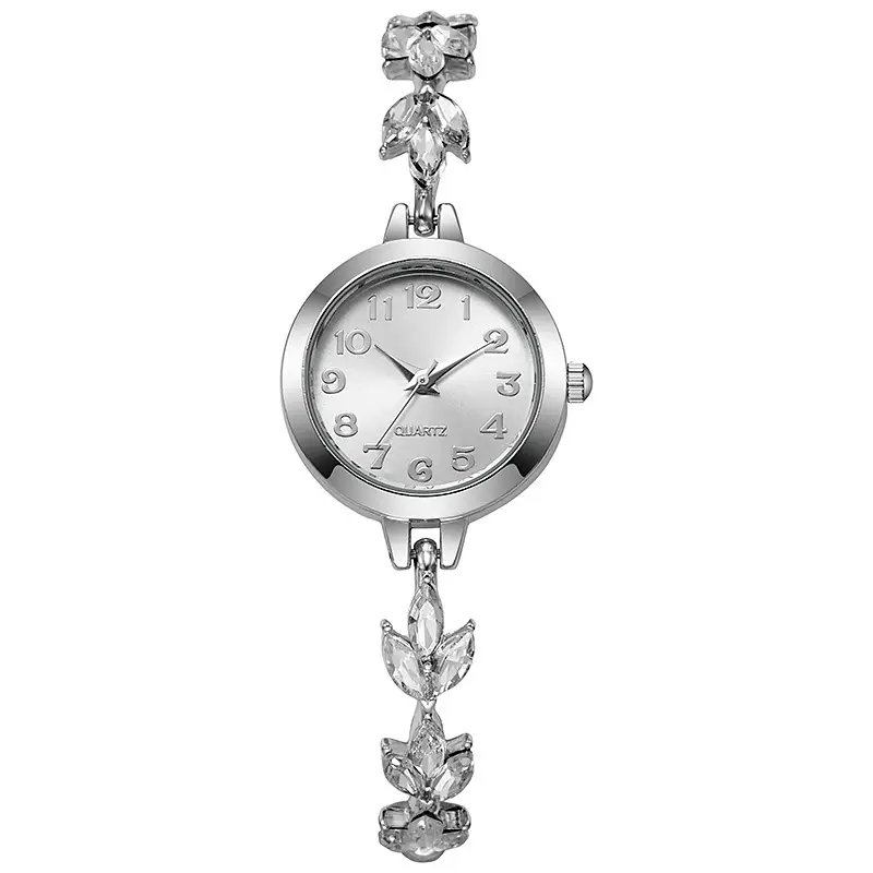 Fashion Elegant Watch Women's Trendy Simple Elegant Ins Style Clover Bracelet Women's Watch Diamond Watch Pull-out Bracelet