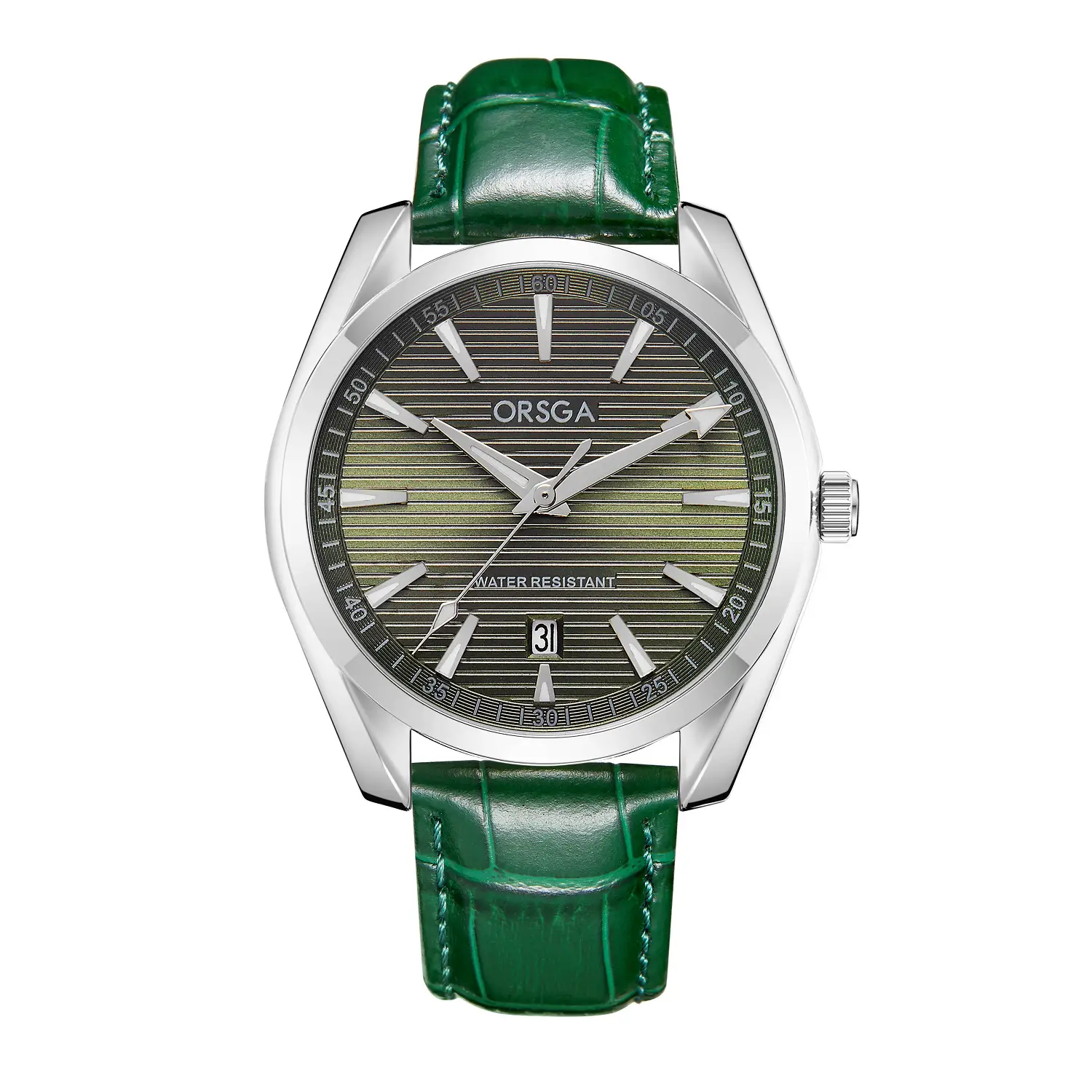 Green belt silver shell light green surface