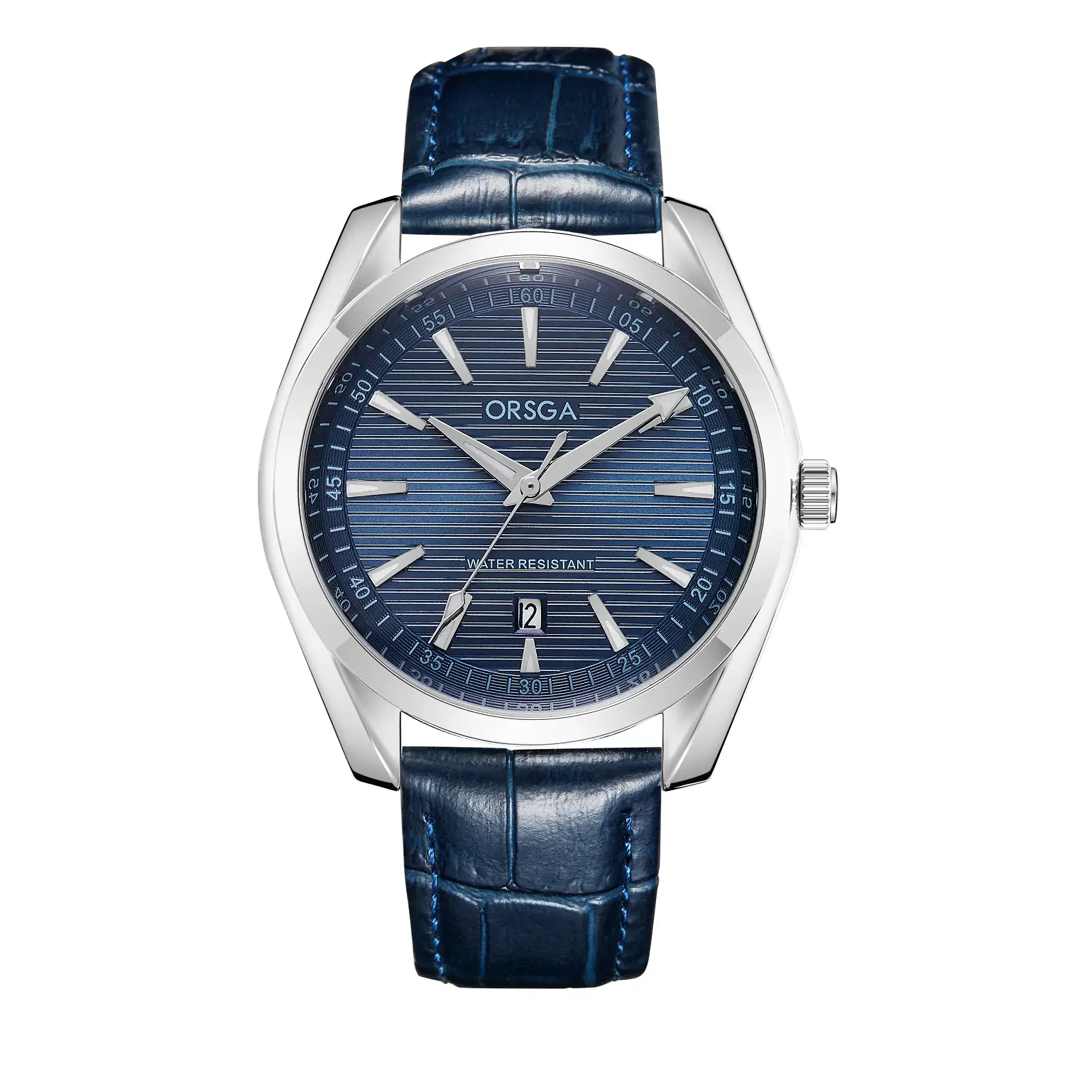 Blue belt silver shell dark blue surface