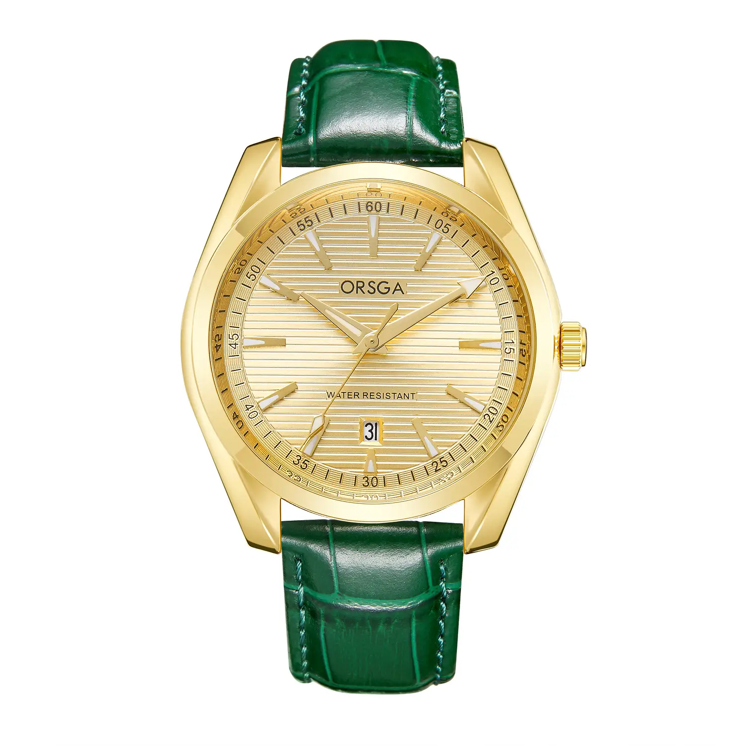Green belt gold shell gold face