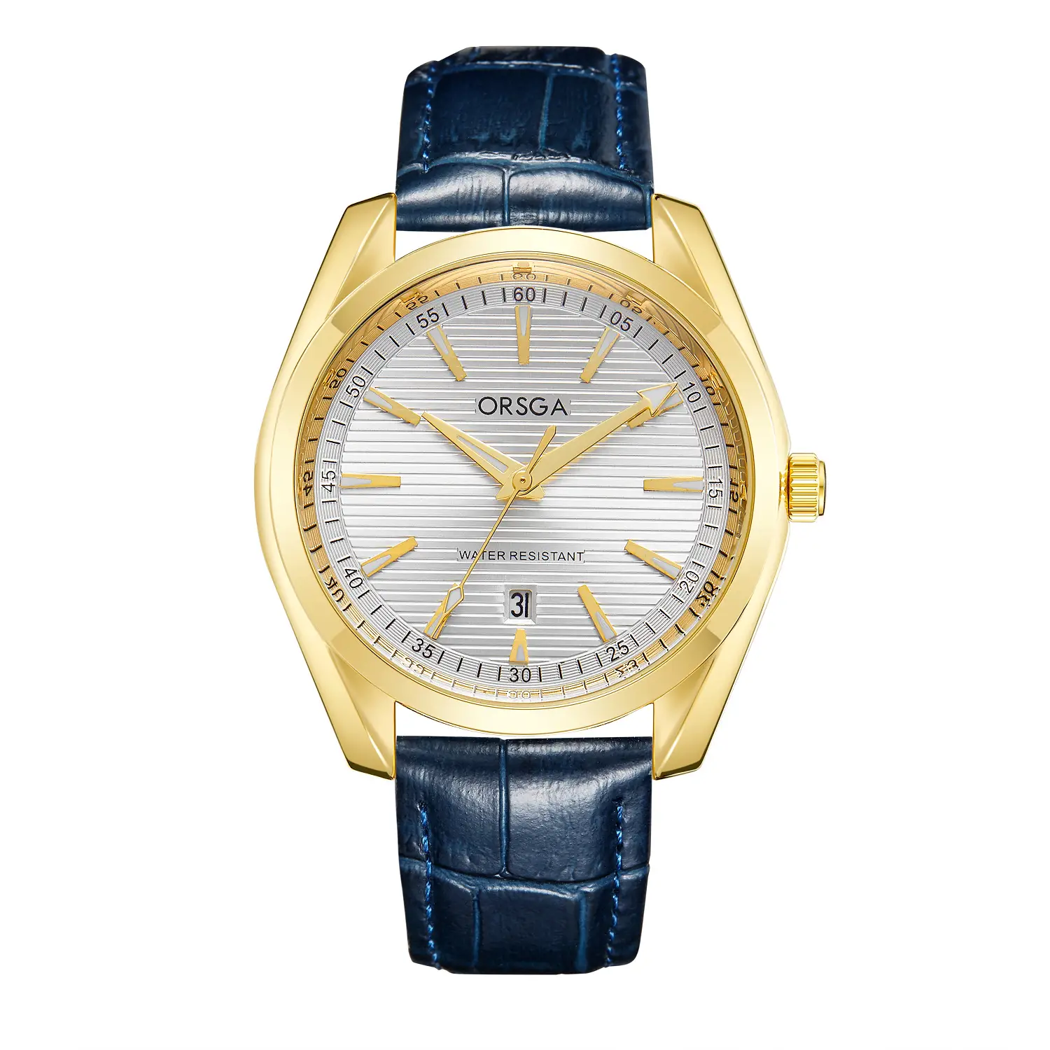 Blue Belt Gold Shell White Face