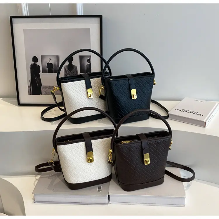 Black Quilted Crossbody Bag with Gold Clasp — feature 15