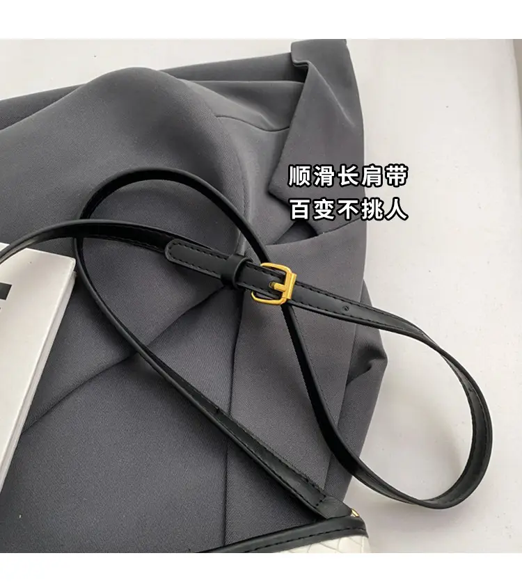 Black Quilted Crossbody Bag with Gold Clasp — feature 3