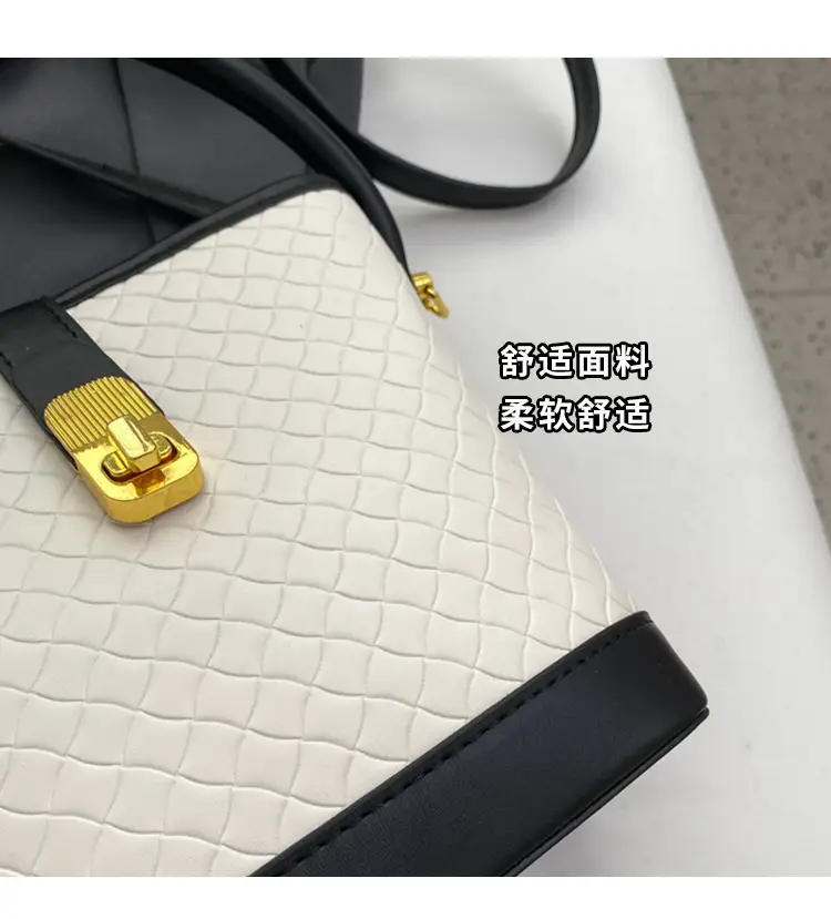 Black Quilted Crossbody Bag with Gold Clasp — feature 7